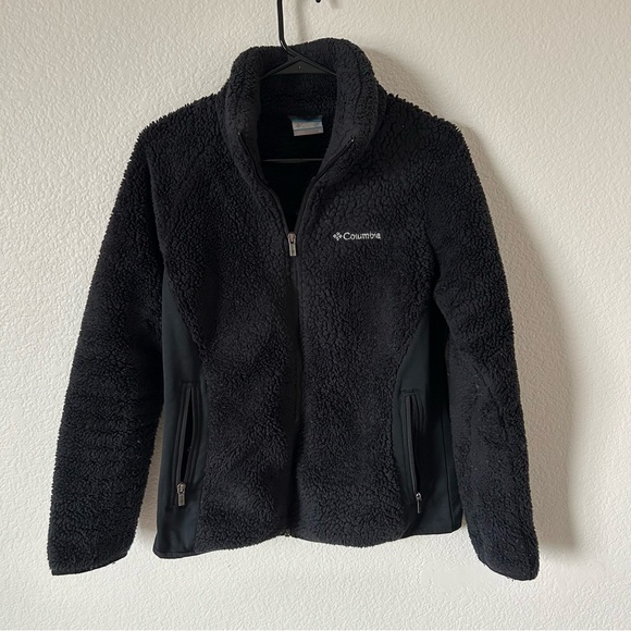 Columbia Jackets & Blazers - Columbia Black Outdoor Sherpa Chunky, Cozy, Thick, Warm, Zip Up Fleece Jacket